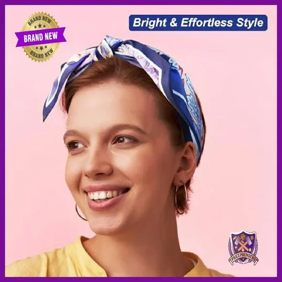 Skinny Scarf Set 3 Pack - Premium Twill - Versatile Hair & Bag Accessory - Picture 3 of 8